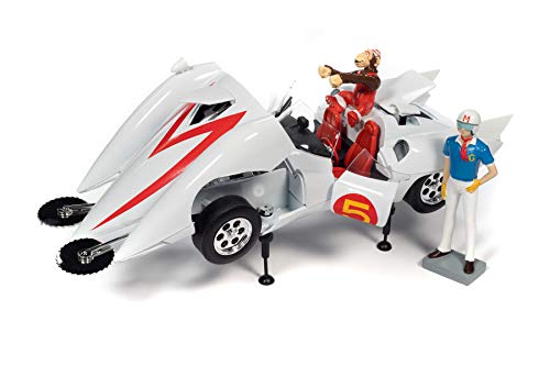 Auto World Speed Racer Mach 5 With Chim Chim And Speed Racer Figures. , Speed Racer Awss124-1/18 Scale Diecast Model Toy Car #TOP7