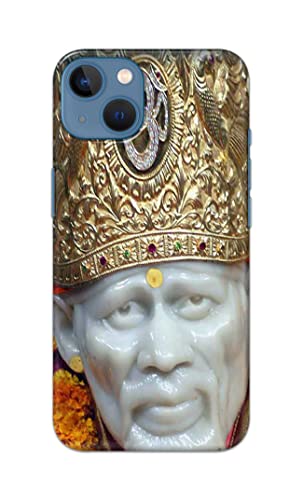 Image of PRINTFIDAA Sai Baba Lord Shiridi Great God Hinduism Hindu Religious Printed Designer Hard Case for Apple iPhone 13, A2633, A2482, A2631, A2634, A2635 Back Cover -(e) RPM1005