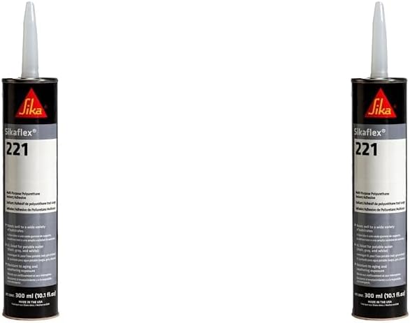 Sika Sikaflex-221 Black and White Multi-Purpose 10.1 fl oz Polyurethane Sealant/Adhesive 2-Pack