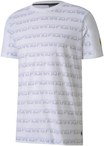 T-shirt Puma SF AOP blanc homme taille S t-shirt sport automobile blanc