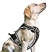 Harnais Chien Harnais Anti Traction pour Chien Gros Grande Moyen Petite Taille avec Poignée Contrôle Harnais Réfléchissant Réglable en Oxford Respirant Durable Noir