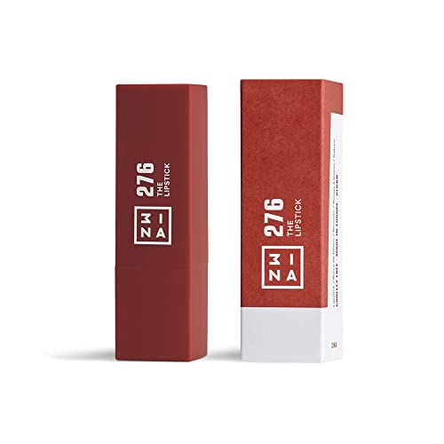 Roter Lippenstift 3Ina Makeup Vegan The Lipstick 276 Staubiges Rot