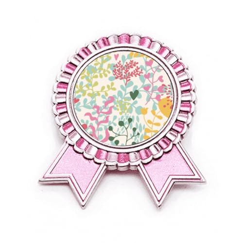 Broche fleur rose multicolore en métal idéale sur un blazer