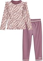 Playshoes Mädchen Zweiteiler Lang Schwimmshirt, Set Langarm Blümchen, 74-80