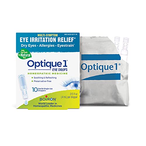Boiron Optique1 Preservative Free Eye Drops For Relief From Eye Irritation, Dry Eyes, Allergies, Eyestrain, Red Itchy Eye, Single-Unit Doses - 10 Count #TOP28