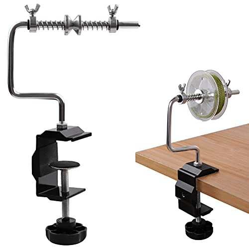 SILANON Angelschnur-Spule, verstellbar, Spulmaschine, tragbar, stabil, Spinnrolle, Spulenstation, System mit Klemme Cover