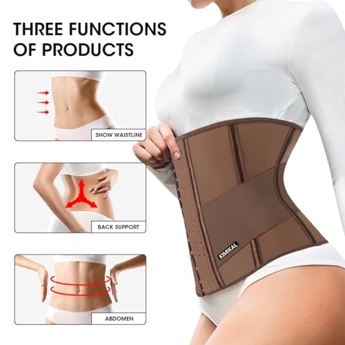 Image of KIMIKAL Women Waist Trainer Corset Belt: Under Clothes Sport Tummy Control Long Torso Shapewear