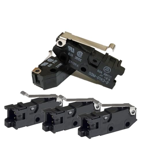 Interrupteur de fin de course D3M-01K3-3 miniature pour circuit imprimé Lot de 5 pcs