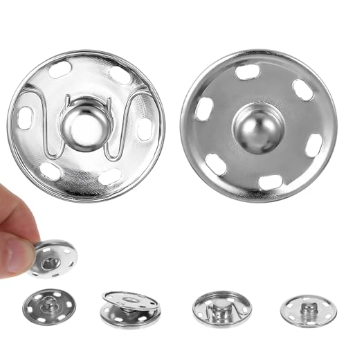 TIESOME 25mm Metal Press Studs, 24 Pairs