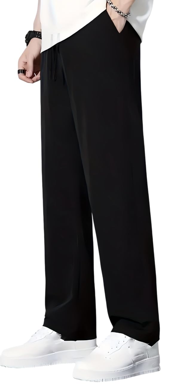 dockstreet Straight Wide fit Long Length Open Bottom Jogger for Men/Trending Multi Pocket Style, Relaxed Casual Pants for Men-picture-32