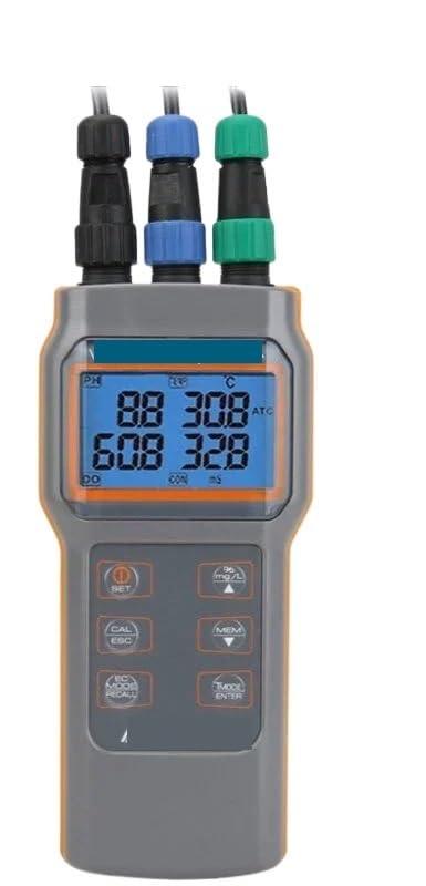 AZ86031 The Water Quality Meter Portable Dissolved Oxygen Tester TDS PH Meter DO Meter Conductivity Salinity Meter.with Liquid