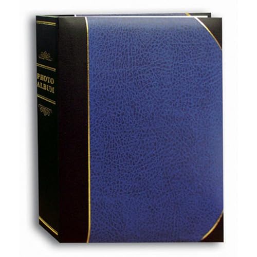 Pioneer Photo Album Ledger Le'Memo Bi-Directional Bound Photo Album with Gold Accents, Holds 200 5x7