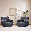 Cvortll Set of 2 Sherpa Bean Bag Chairs for Adults Fluffy
