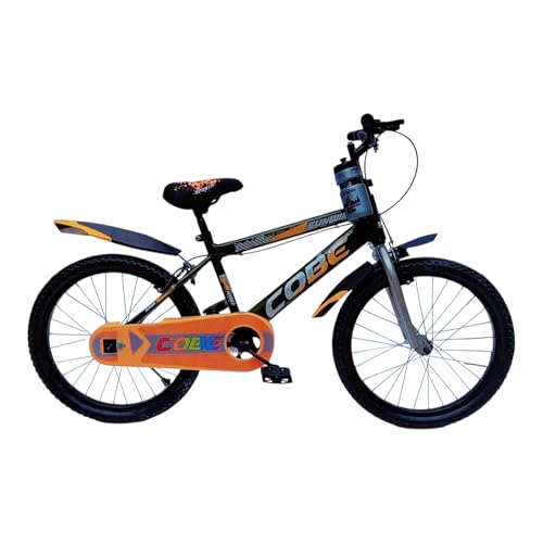 Image of Cobe 20 Inch Kids Bicycle for 6-8 Years Boys & Girls | PU Seat | Steel Rim | Caliper Brakes | TNT BMX Handle | Water Bottle | Chain Cover & Plastic Fenders | Heavy Duty Pedals miltry Green