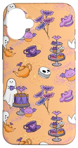 iPhone 16 Plus Pastel Goth Halloween Tea Party Ghost Bat