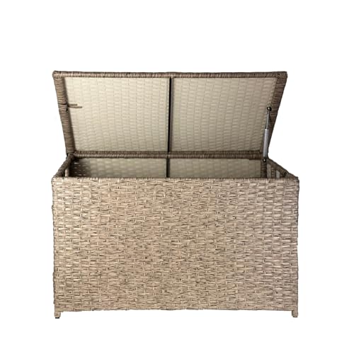 Moorliter MHST001GY11 Wicker Storage Trunk, 42.3 Gallon (160L) Handwoven Wicker Chest, Large Wicker Basket thumb #6