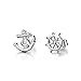 LUHE Anchor Stud Earrings Sterling Silver Hypoallergenic Rudder Studs Nautical Theme Anchor Earrings Jewelry for Women Girls Unisex