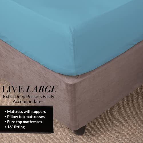 Beckham Hotel Collection Queen Fitted Sheet, Set Of 2 Sheets With Deep Pockets, White #TOP4