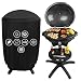 Andrew James BBQ Electric Grill Barbecue with 5 Temperature Settings, Thermostat, Indoor & Outdoor Party, Removable Drip Tray & Condiment Stand, Healthy Grilling, Non-Stick (Grey + Waterproof Cover)