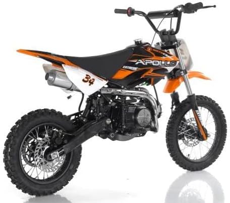 HHH Upgraded DB34 Apollo 110cc Dirtbike 4 Speed Semi Automatic dirtbike for kids (Orange)