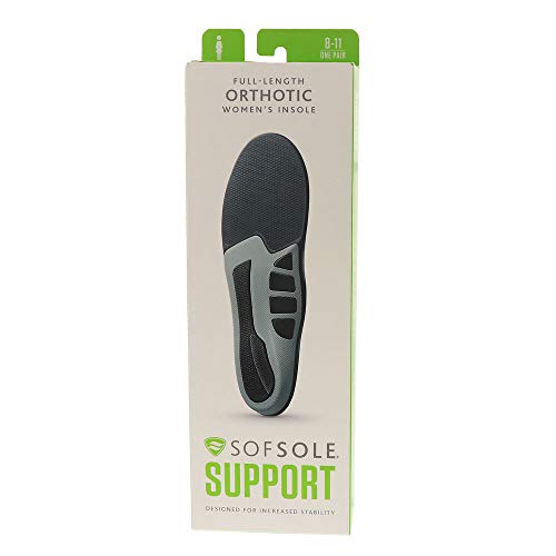 Sof Sole Orthotic Insole Black 5-7.5 M
