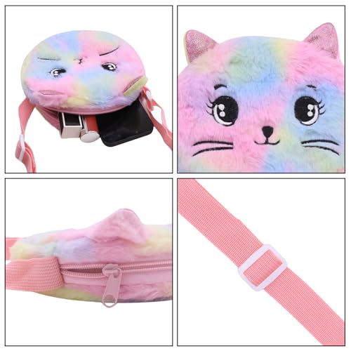 Amamcy Cute Cat Shoulder Bag for Women Small Flulffy Cat Crossbody Purse Animal Plush Satchel Cartoon Daypack Kawaii Purse by Amamcy - Used condition - Image 6