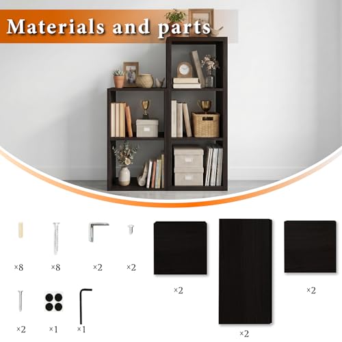 WannabeMyself【2026 Wooden Thick Frame】 3 Cube Storage Organizer with Anti-Tipping Kits, Reversible Open Back Book Shelf,Bookcase for Living Room,Bedroom,Entrance Hall,Office,11.6×36.3×13.1,Chocolate - Image 8