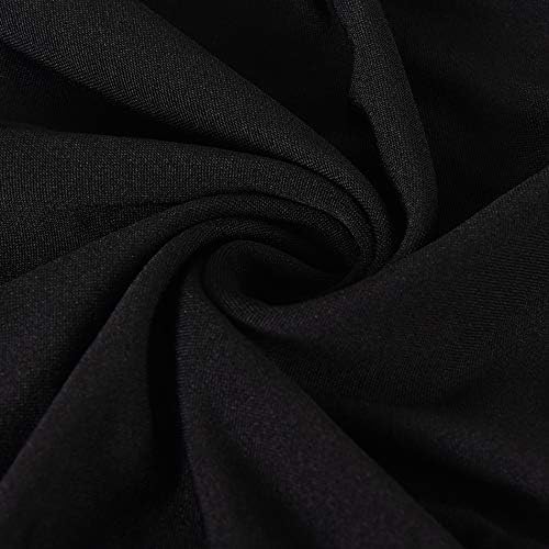 Deisy Dee Computer Office Chair Covers Pure Color Universal Chair Cover Stretch Rotating Chair Slipcovers Cover C091 (Black)