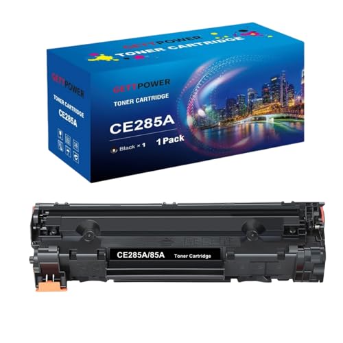GETTPOWER 85A CE285A Toner Cartridge, P1102w Toner Compatible Replacement for HP LaserJet Pro P1102w, M1132, M1212nf, M1214nfh, M1217nfw