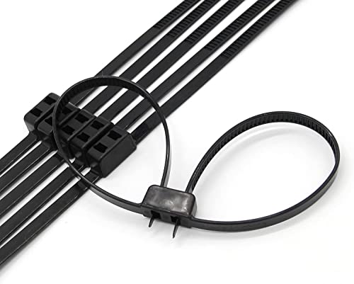 TUOKAY Extra Heavy Duty Zip Ties, Set of 6 Double Locking Nylon Large Zip Ties Disposable Sturdy and Strong Restraints | Tensile Strength: 250LBS | Length: 27 1/2