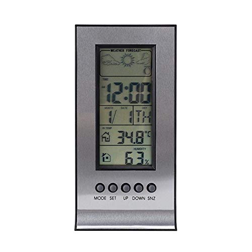 Mini-Thermometer Hygrometer LCD Digitale Wetterstation Thermometer Hygrometer Temperaturmesser Innenfeuchtigkeitsmesser 6In1