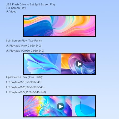 Image of Digital Signage Bar Display LCD Commercial Advertising Touch Screen | 1920x540 IPS,USB Programmable Sign Outdoor /Indoor Texts Images Videos for Store,Shop,Retail, Business, Elevator, Home Decor