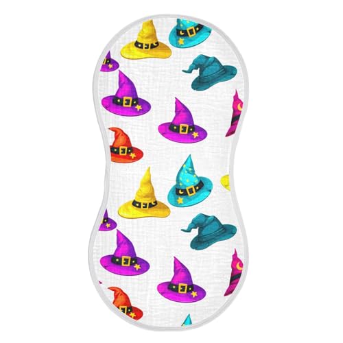 Witch Hats Baby Burp Cloths for Boys and Girls, Soft Muslin Spit Up Towels, 22