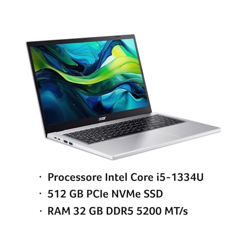Acer Aspire Go 15 AG15-71P-73W1 Intel® Core™ i7 i7-13620H Computer portatile 39,6 cm (15.6'') Full HD 32 GB DDR5-SDRAM 1,02 TB SSD Wi-Fi 6 (802.11ax) Win 1 Acer Aspire Go 15 AG15-71P-73W1 Intel® Core™ i7 i7-13620H Computer portatile 39,6 cm (15.6'') Full HD 32 GB DDR5-SDRAM 1,02 TB SSD Wi-Fi 6 (802.11ax) Win