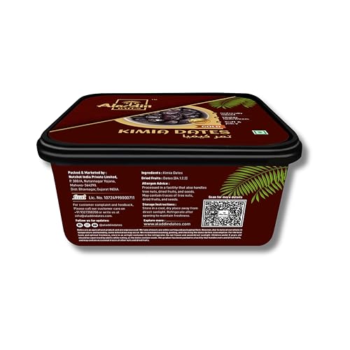 Image of Aladdin Dates Black Kimia Dates 500g | Premium Mazafati Khajoor | Soft Black Dates | IML Container | No Added Sugar | No Preservatives | Healthy Khajur Snack