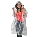 Organized Explorers Rain Poncho with Drawstring Hood - 5 Pack Clear Emergency Adult Ponchos Lightweight yet Strong, Reusable or Disposable