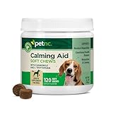 Petnc Natural Care Calming Aid Soft Chews for Dogs (120 Count), For Dogs of All Sizes, Helps Promote Calmness & Relaxation, Calming Chews for Travel, Grooming, & Separation Support, Liver Flavor