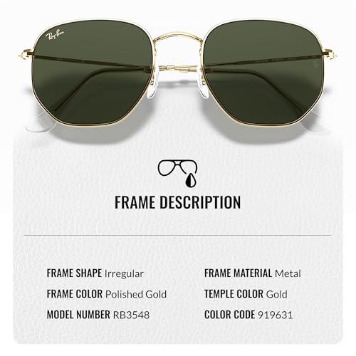 Ray-Ban RB3548 HEXAGONAL Square-Round Shaped Sunglasses for Men & Women with Official RAYBAN Eyewear Kit3