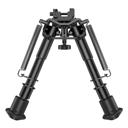 Picatinny Rail Bipod 6-9 Inches Adjustable - Lightweight Rifle Bipod for Hunting, Shooting, and Outdoor Adventures.