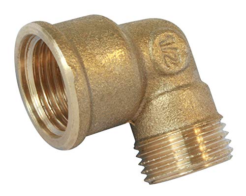 Somatherm // 2676-40 Elbow Brass 90° Male Female 40/49 Pr, Grey, Gray, 40/49 (1"1/2)