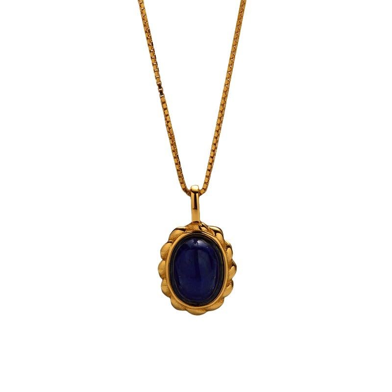 Sercek Szlachetna Srebrna Okrągłka Lapis-Lazuli Pendants Dainty Mężczyznin Jędrzydowa Gemstone Uroda Złoty Przez ójki