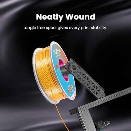 Image of Tri Color Silk PLA Filament 1.75mm Red Gold Purple 1KG, Shiny High Gloss Finish, Seamless Color Transition, Neatly Wound, Accuracy + /-0.02mm Vacuum Packaging
