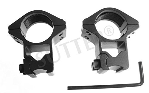 SUTTER Paire de Montage pour Lunettes de visée/Diamètre : ø 25,4mm / Hauteur : 50mm / pour Rails de prismes 11-13mm / en Aluminium très Dure