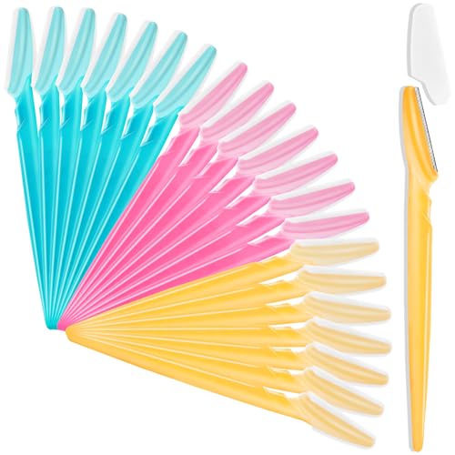 21 Pcs Eyebrow Razor Multipurpose Face Razors Eyebrow Trimmer Exfoliating Dermaplaning Tool Facial Shaver Eyebrow Shaper with Protective Cover for Women Men Use