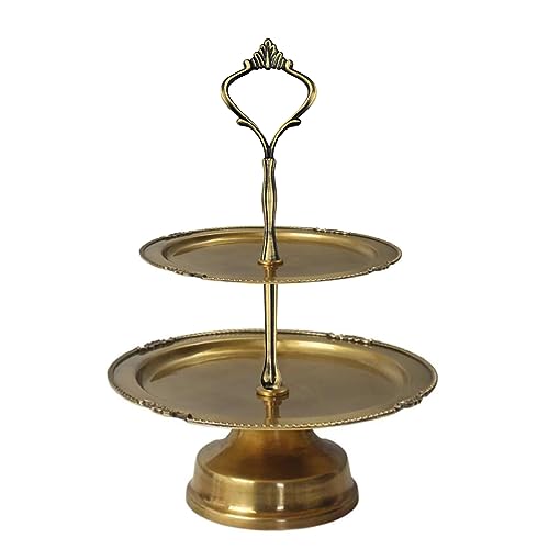ROSE CREATE 8 Sets 13.5’’ 3-Tier Cake Tray Stand Handles, Multi-tier Metal Dessert Fruit Center Rod Heavy Duty Hardware Holder for Wedding Party Birthday Cupcake Platter Stand Fittings - Retro Gold by ROSE CREATE - Image 3