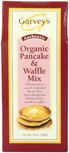Garvey's Organic Pancake & Waffle Mix, 9 Ounce box, Pack Of 6