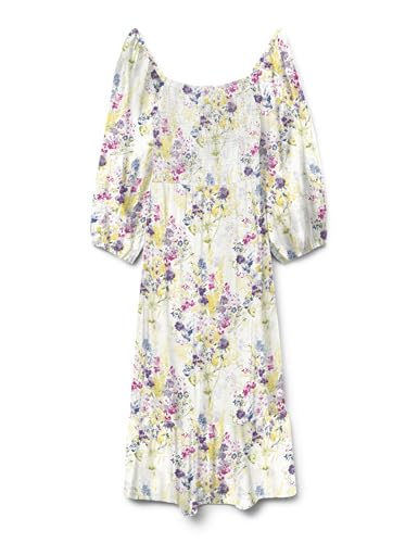 Robe carrée VERO MODA Vmdicthe 3/4 Blanche-Neige vêtement femmes en taille S en tissu tissé