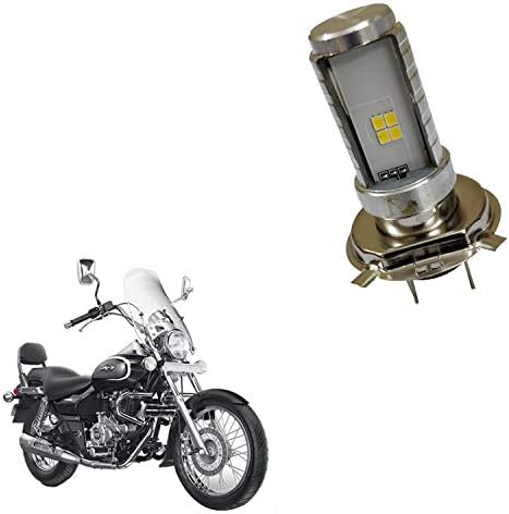 Adroitz H8 Super High & Low Beam Bike Headlight Bulb-White for Bajaj Avenger Cruise 220