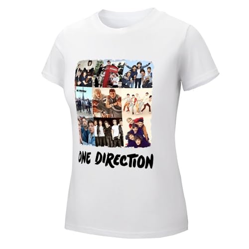 One Summer Cotton T-Shirt for Womens Tees T Shirt Women's Cool Dire$ction Logo Graphic Printing Crew Neck Short Sleeve Tshirts Tops for Big Girls Fans Merch Gifts
