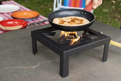 Fogão Semi Industrial Alta Pressão 1 Boca Fogareiro Com Queimador Em Ferro Fundido